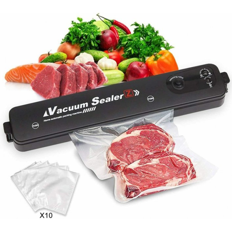 Вакуумний пакувальник побутовий для продуктів харчування Vacuum Sealer ZKFK-001 Чорний Вакуумний пакувальник побутовий для продуктів харчування Vacuum Sealer ZKFK-001 Чорний