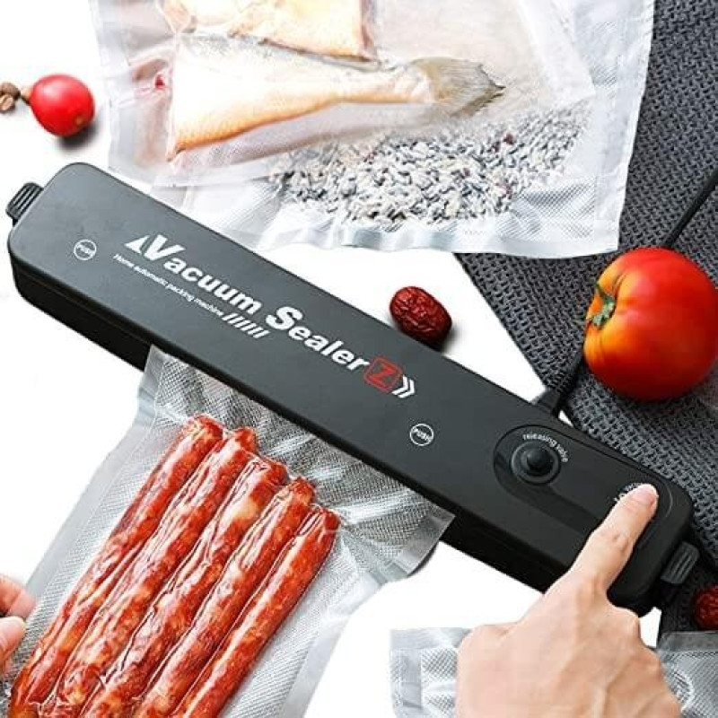 Вакуумний пакувальник побутовий для продуктів харчування Vacuum Sealer ZKFK-001 Чорний Вакуумний пакувальник побутовий для продуктів харчування Vacuum Sealer ZKFK-001 Чорний