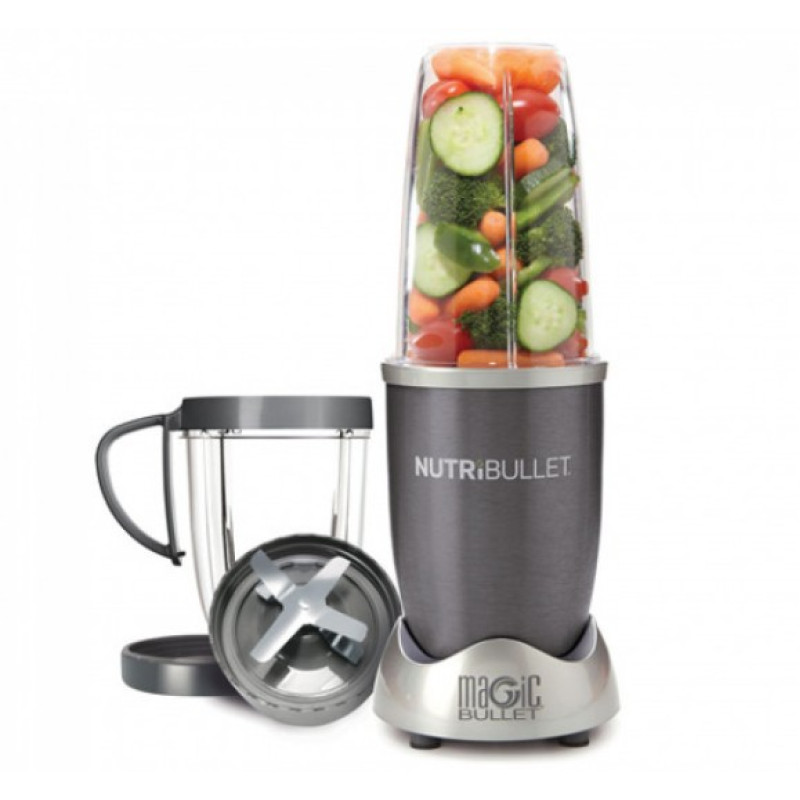 Блендер кухонний універсальний для овочів та фруктів Magic Bullet Nutri Bullet 600W Сірий