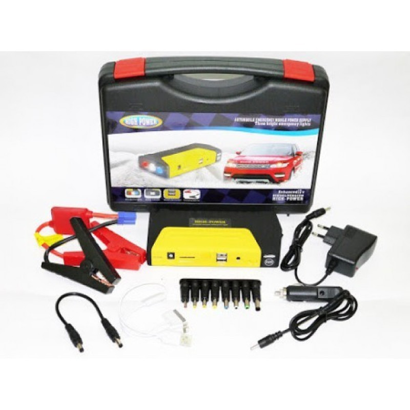 Пускозарядний пристрій Jump Starter TM19D 88000 мАч автономна пускова зарядка з компресором Жовтий