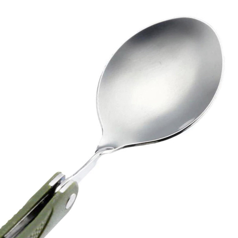 Набір столових туристичних приладів 3 предмети ложка, вилка, ніж металеві скадні з чохлом Lesko 2017 3в1 Зелений Набір столових туристичних приладів 3 предмети ложка, вилка, ніж металеві скадні з чохлом Lesko 2017 3в1 Зелений