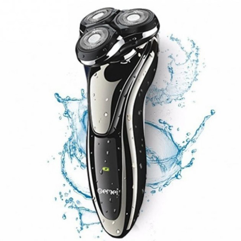 Електробритва чоловіча Gemei GM 7719 потужний акумуляторний триммер Чорно-сірий