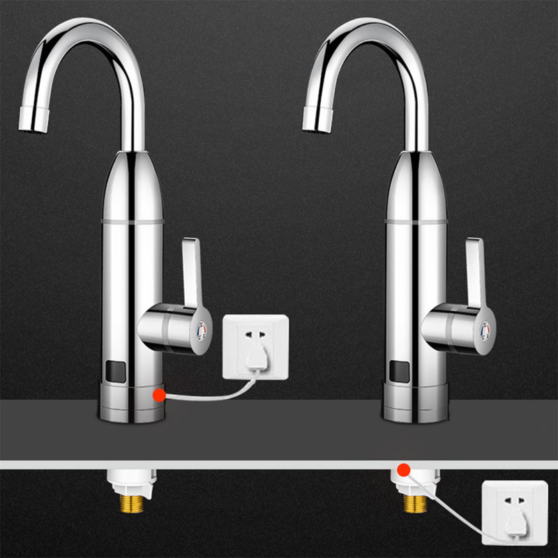 Кран-водонагрівач з дисплеєм для швидкого нагрівання води Oping OP-L11 3 кВт Сріблястий