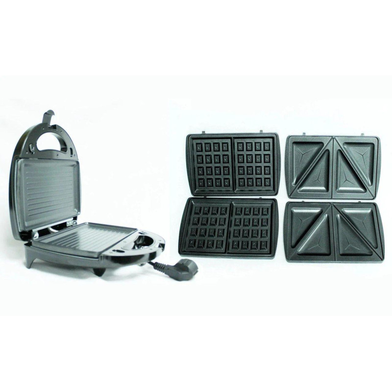 Мультимейкер 3в1, Сендвичниця, Гриль, Вафельниця Crownberg CB-1071