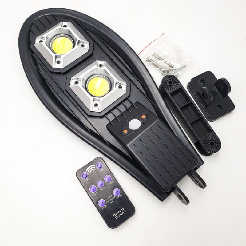 Вуличний ліхтар на сонячній батареї акумуляторний світильник на стовп з пультом LED Street Light Solar LL-62T