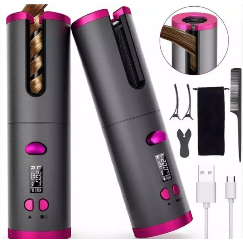 Бездротова, автоматична плойка для завивки волосся Ramindong Hair curler WM-002, Grey