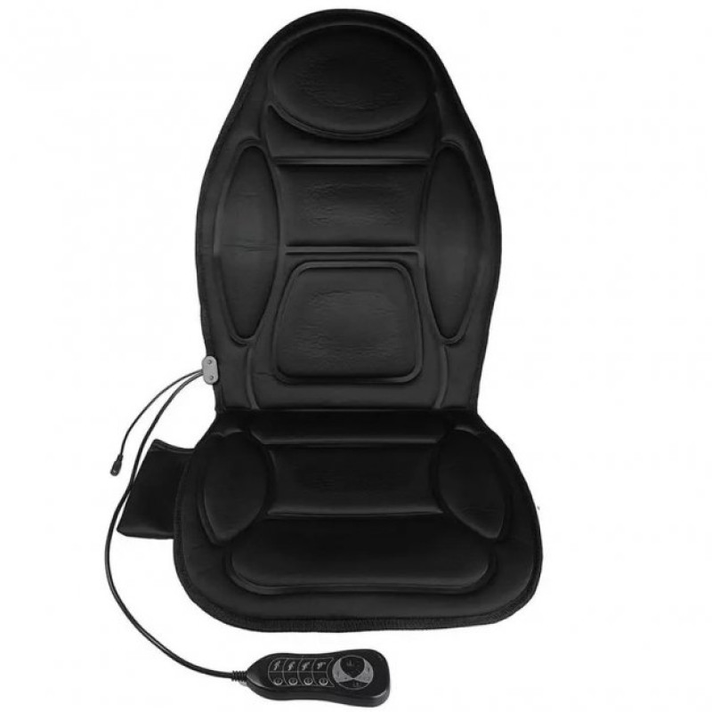 Масажна накидка на крісло з підігрівом та пультом Massage Armchair JB-616C (12/220V) Black
