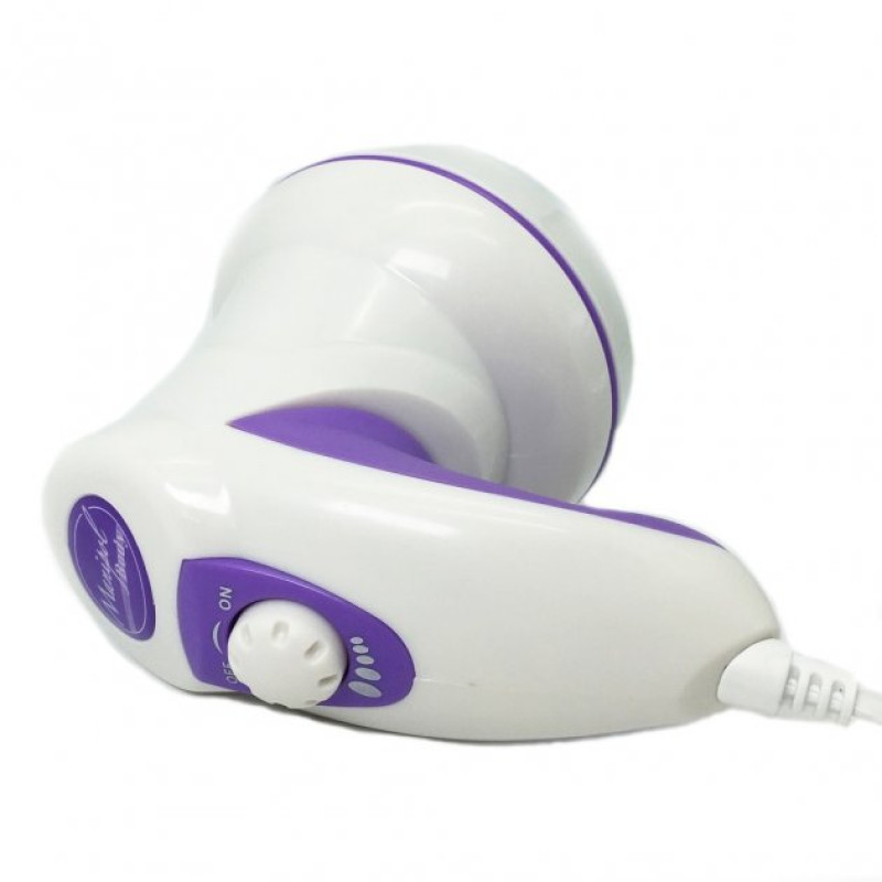 Антицелюлітний ручний масажер для тіла із 3 насадками Manipol Body MA01 Біло-фіолетовий