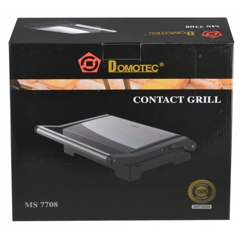 Гриль прижимний електричний Domotec MS-7708, контактний