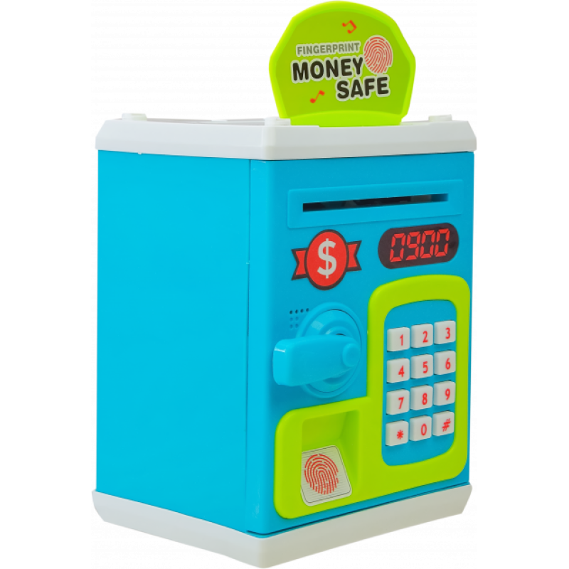 Дитяча сейф-скарбничка Money Safe з відбитком пальця і кодовим замком WF-3002 Зелений Дитяча сейф-скарбничка Money Safe з відбитком пальця і кодовим замком WF-3002 Зелений