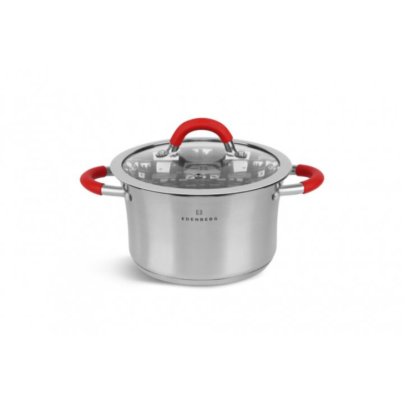 Набір каструль з нержавіючої сталі Edenberg EB-2408 на 8 предметів Набір кухонного посуду з товстим дном