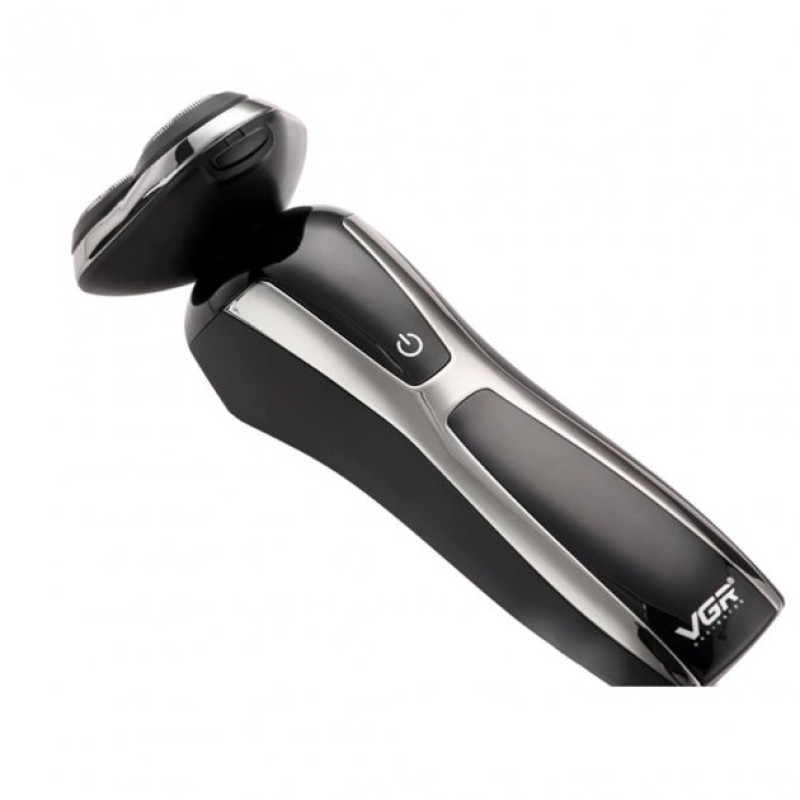 Електробритва для чоловіків роторна VGR V-309 водонепроникна бритва для вологого та сухого гоління Чорний