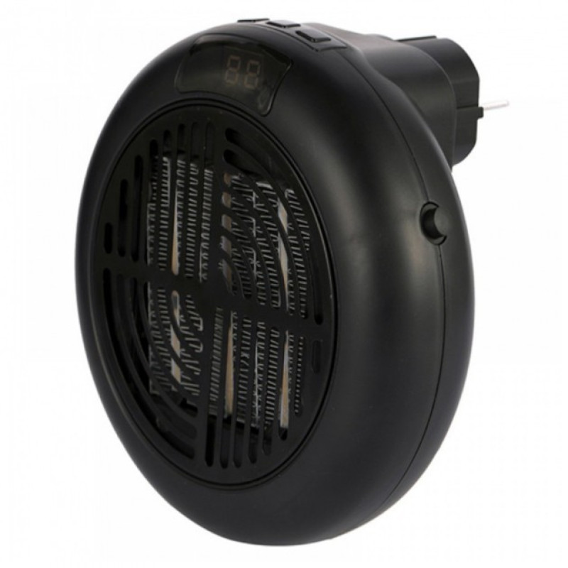 Тепловентилятор для дому обігрівач дуйчик таймер до 12 годин 900Вт Wonder Heater Black