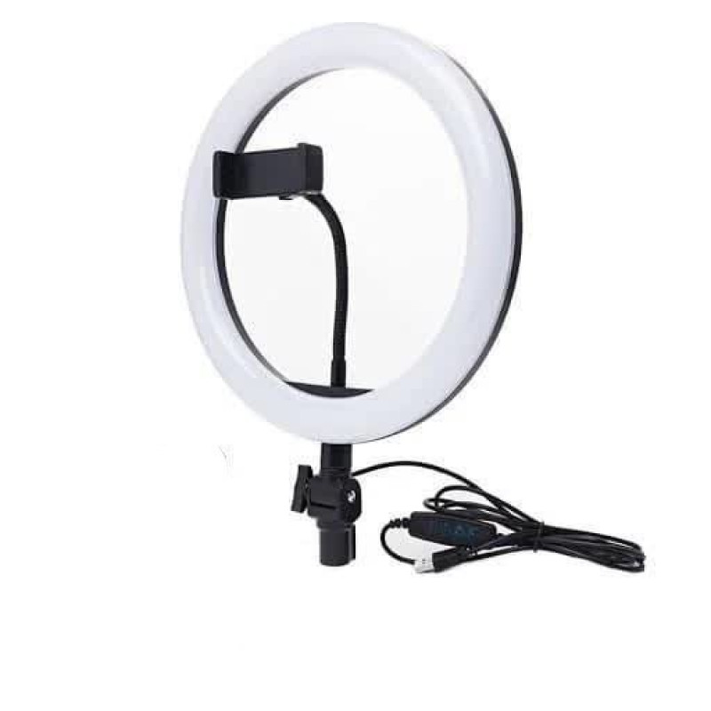 Кільцева LED лампа Ring Lite UKC XD-260 26см селфі-кільце з 1 кріпленням для телефону Чорний