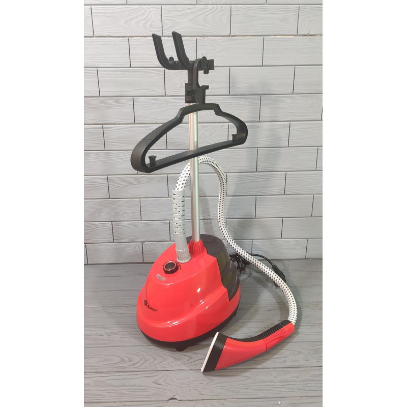 Вертикальний відпарювач для одягу ручний зі стійкою Domotec MS-5353 2000Вт 1.6л Червоний