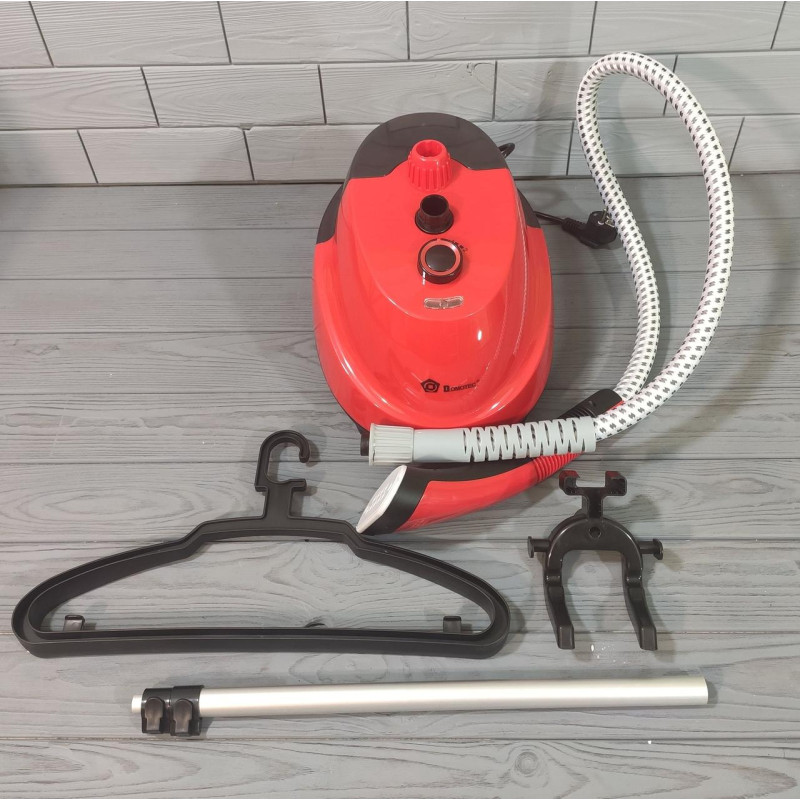 Вертикальний відпарювач для одягу ручний зі стійкою Domotec MS-5353 2000Вт 1.6л Червоний