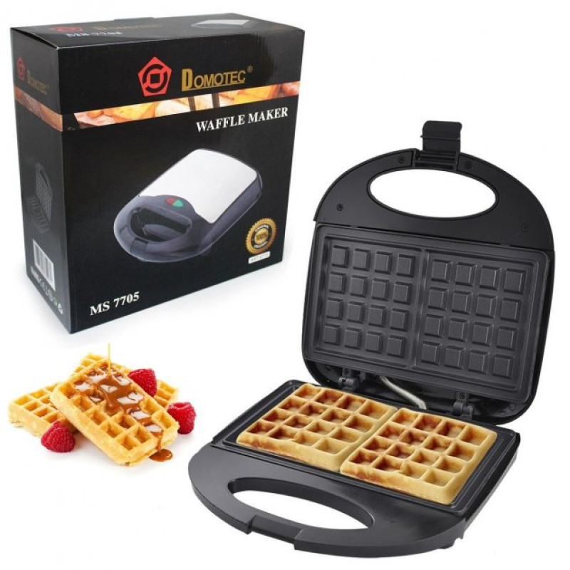 Вафельниця Domotec електрична 1000Вт з антипригарним покриттям (MS-7705)