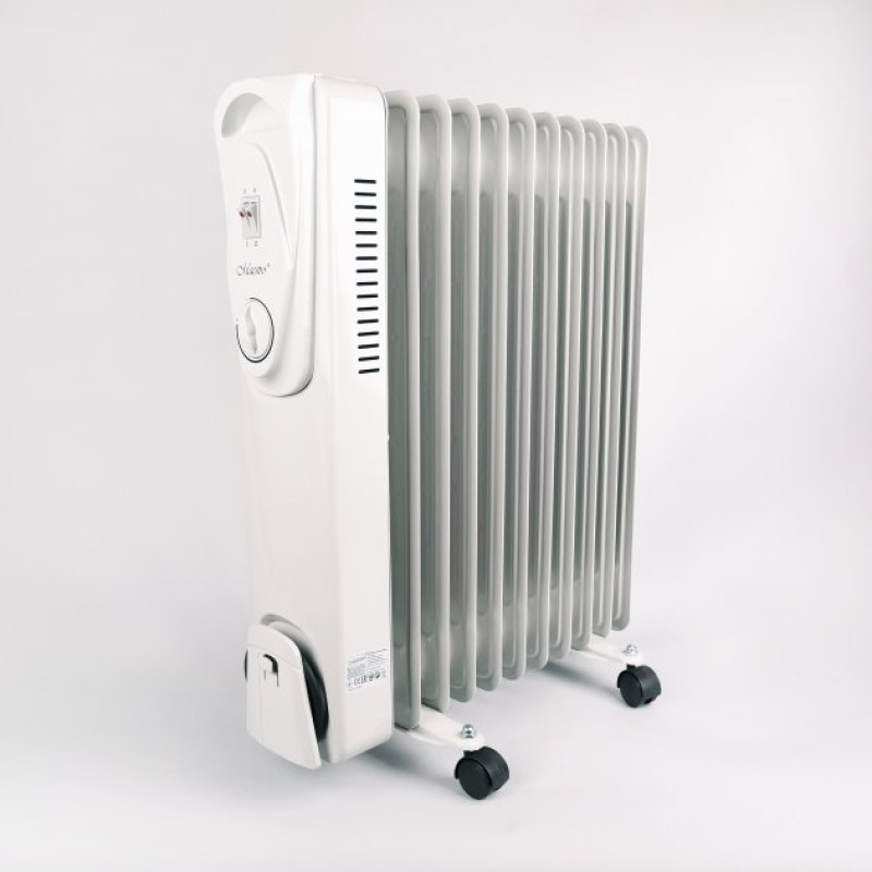 Масляний радіатор підлоговий з 11 секцій Maestro MR 950-11 три режими 1000/1500/2500 Вт Білий Масляний радіатор підлоговий з 11 секцій Maestro MR 950-11 три режими 1000/1500/2500 Вт Білий