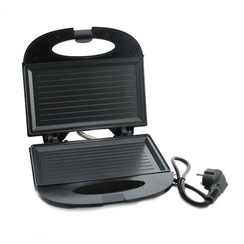Гриль електричний притискний контактний, електрогриль чорний Domotec MS 7709