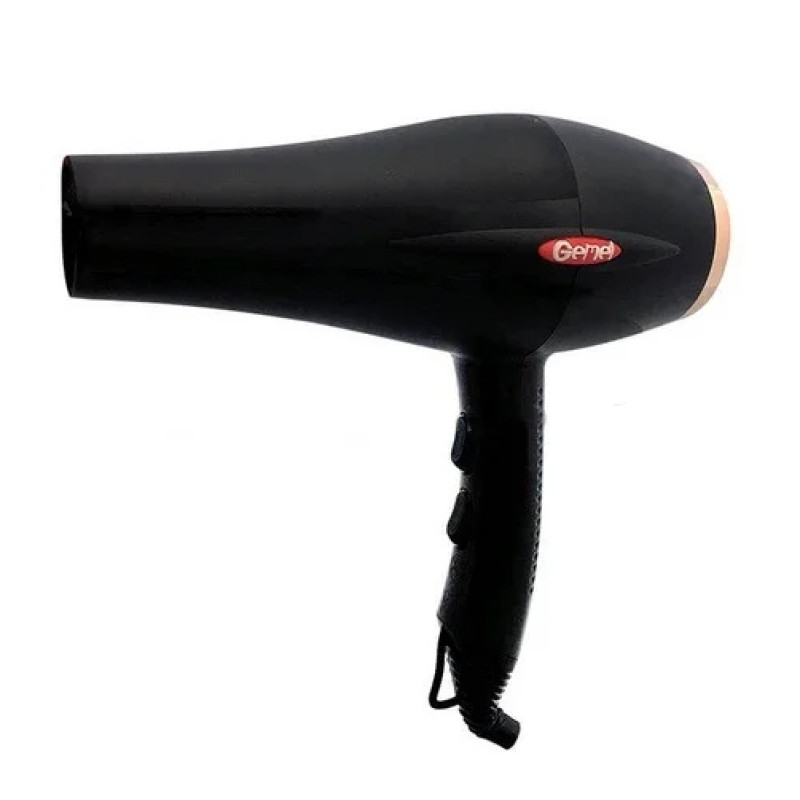 Фен для волосся професійний для сушіння та укладання потужний з подачею холодного повітря Gemei GM-1769 1800W Чорний