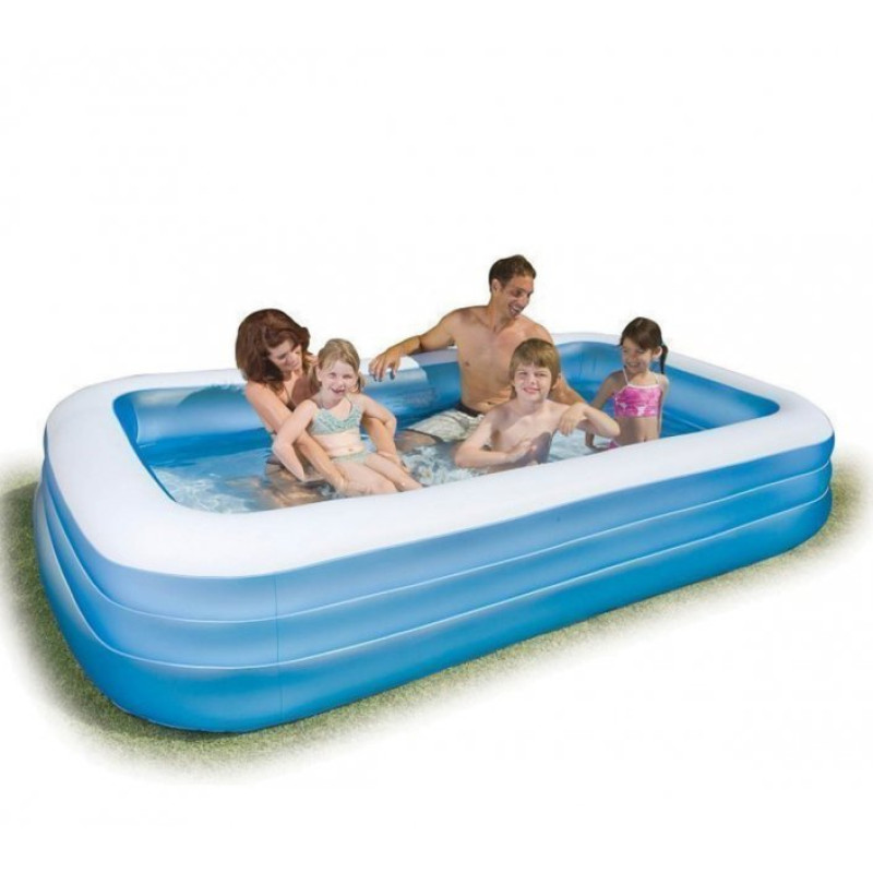 Надувний басейн дитячий від 6 років Intex 58484 305х183х56см 1020л 3 камери Блакитний