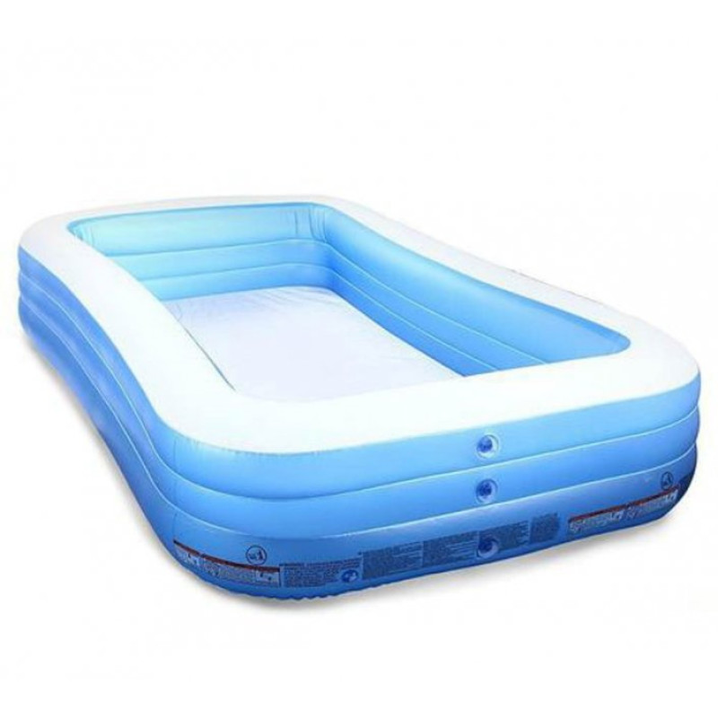 Надувний басейн дитячий від 6 років Intex 58484 305х183х56см 1020л 3 камери Блакитний