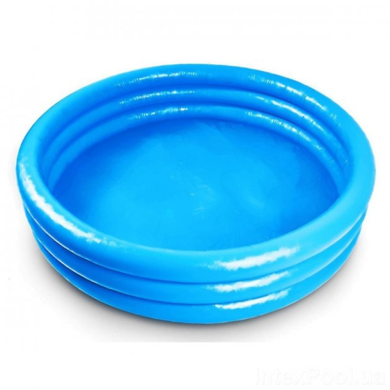 Надувний басейн дитячий від 3 років Intex 58446 Кристал 168х38см 581л 3 камери Блакитний