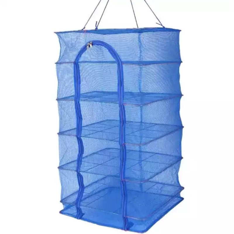 Сітка для сушіння риби, грибів, овочів та фруктів на 5 ярусів, Підвісна сітка сушарка Stenson SF23638 (40х50х75 см)