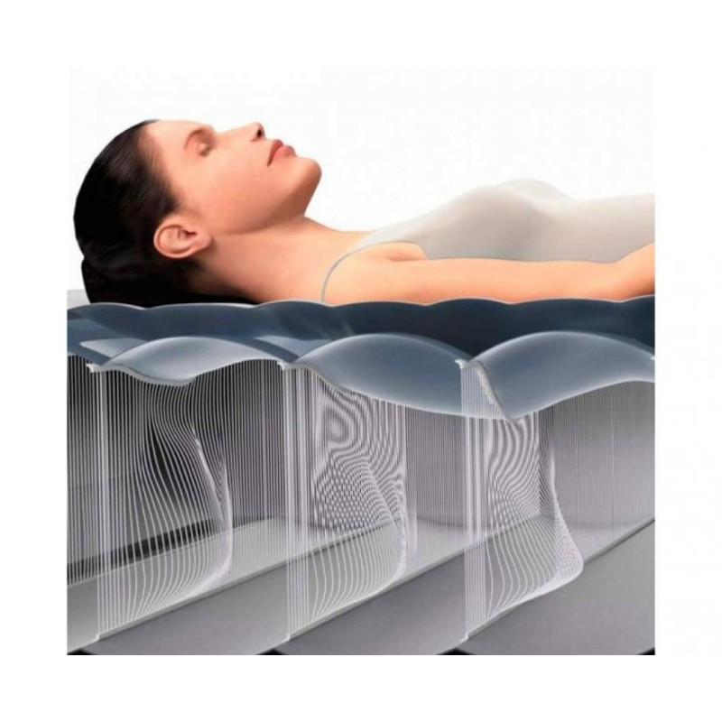 Матрас одноместный ПВХ надувная кровать со встроенным электронасосом Intex 64412NP 99*191*46 Серый