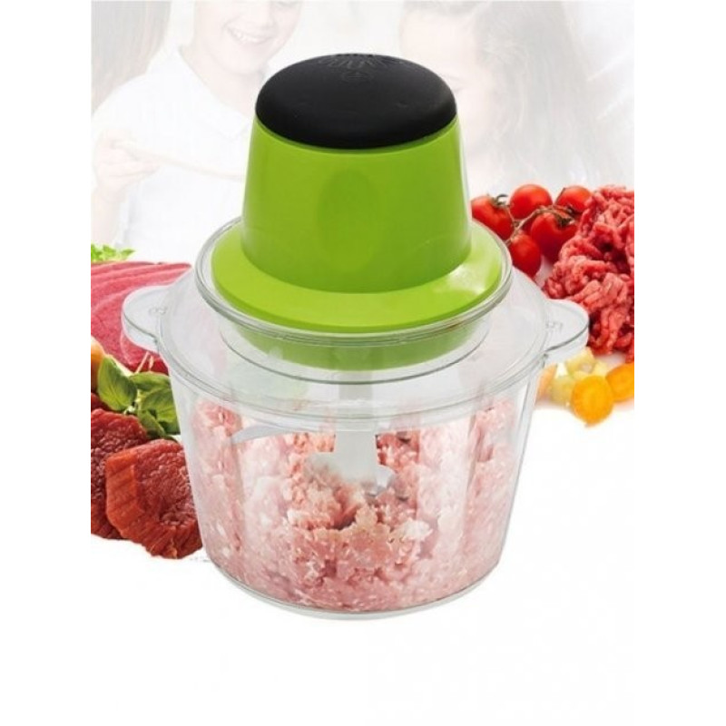 Блендер-подрібнювач кухонний універсальний для овочів, фруктів та м'яса Lightning Fast MC-11222 Салатовий