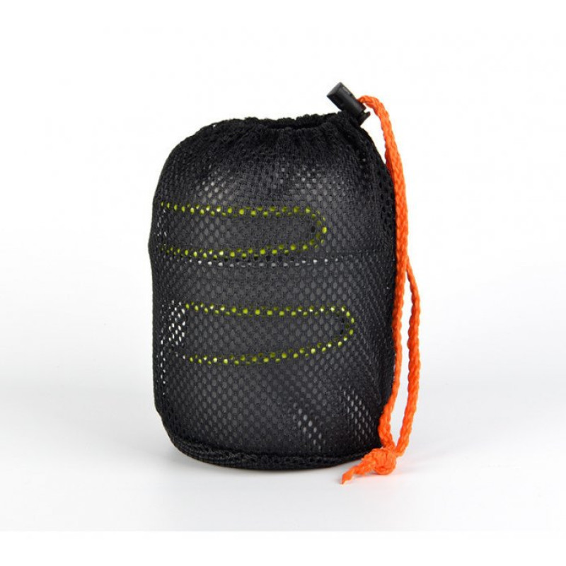 Набір туристичного посуду для пікніка із чохлом на 1 персону Cooking Set DS-101 Чорний із салатовим