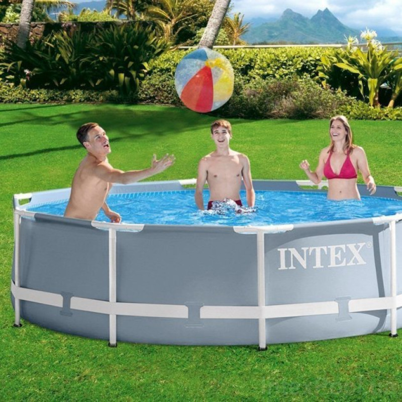 Каркасний басейн сімейний Intex 26700 305x76см 4485л Сірий