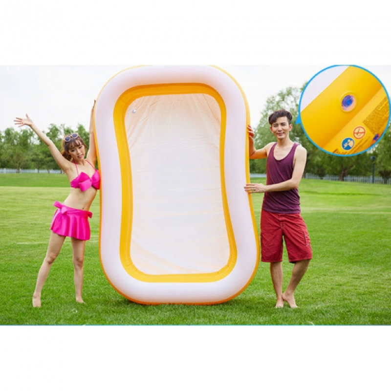 Надувний басейн дитячий від 3 років Intex 57181 Мандарин 229х147х46см 600л Помаранчевий