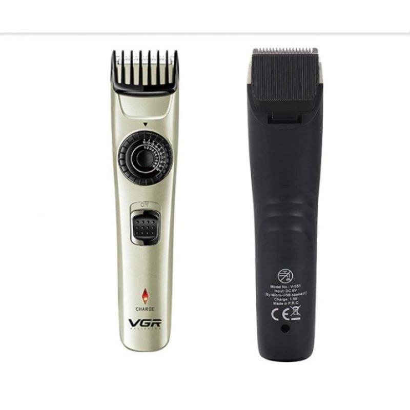 Універсальна машинка тример для стрижки волосся бездротова VGR V-031 Pro + Щіточка для чищення