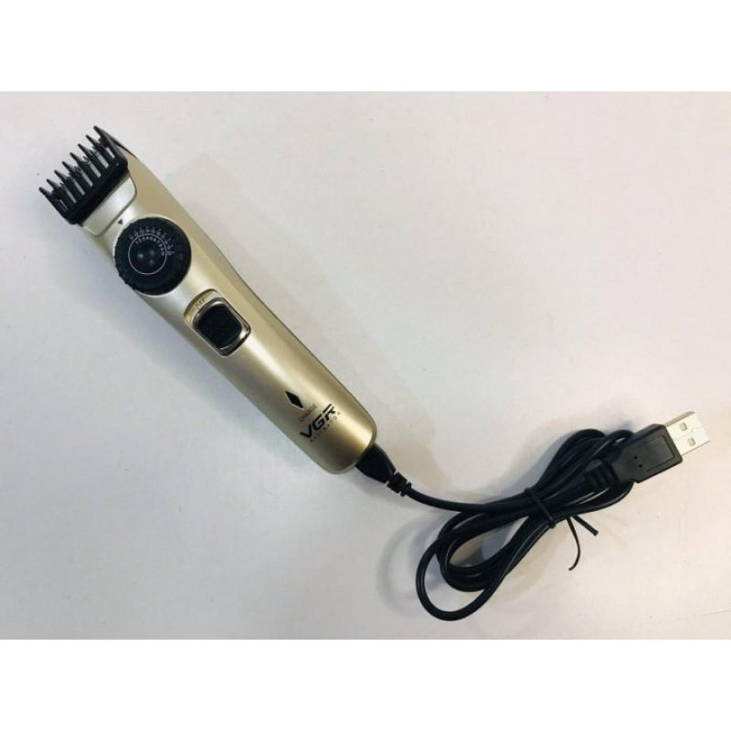 Універсальна машинка тример для стрижки волосся бездротова VGR V-031 Pro + Щіточка для чищення
