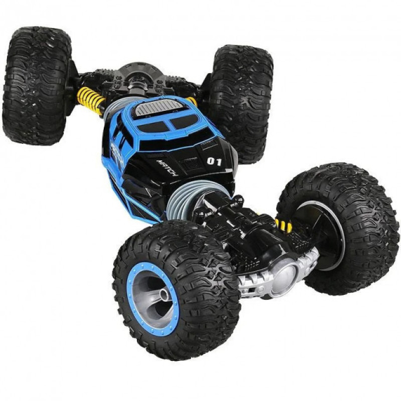 Машинка вертюк трансформер всюдихід трюковий 4x4 на радіокеруванні Leopard King 34см Синій