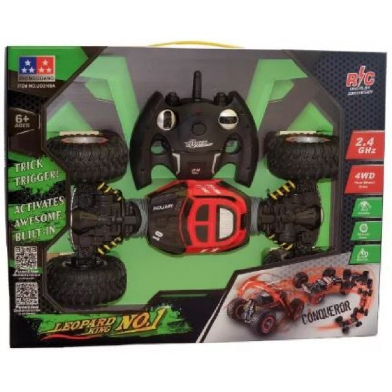 Машинка вертюк трансформер всюдихід трюковий 4x4 на радіокеруванні Leopard King 34см Червоний Машинка вертюк трансформер всюдихід трюковий 4x4 на радіокеруванні Leopard King 34см Червоний