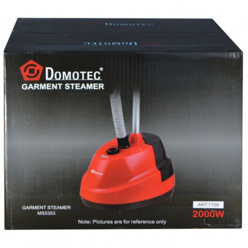 Вертикальний відпарювач для одягу ручний зі стійкою Domotec MS-5353 2000Вт 1.6л Червоний