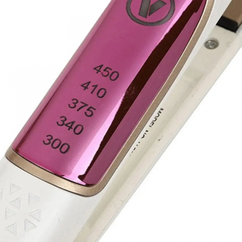 Праска для випрямлення волосся з керамічними пластинами та цифровим дисплеєм VGR V-509 50W Білий