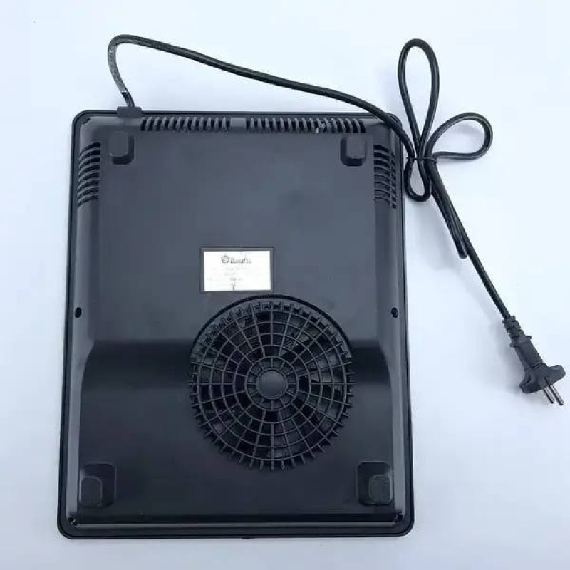 Індукційна настільна електрична одноконфоркова плита, Domotec MS-5832, Чорна, 2000 Вт, Склокераміка