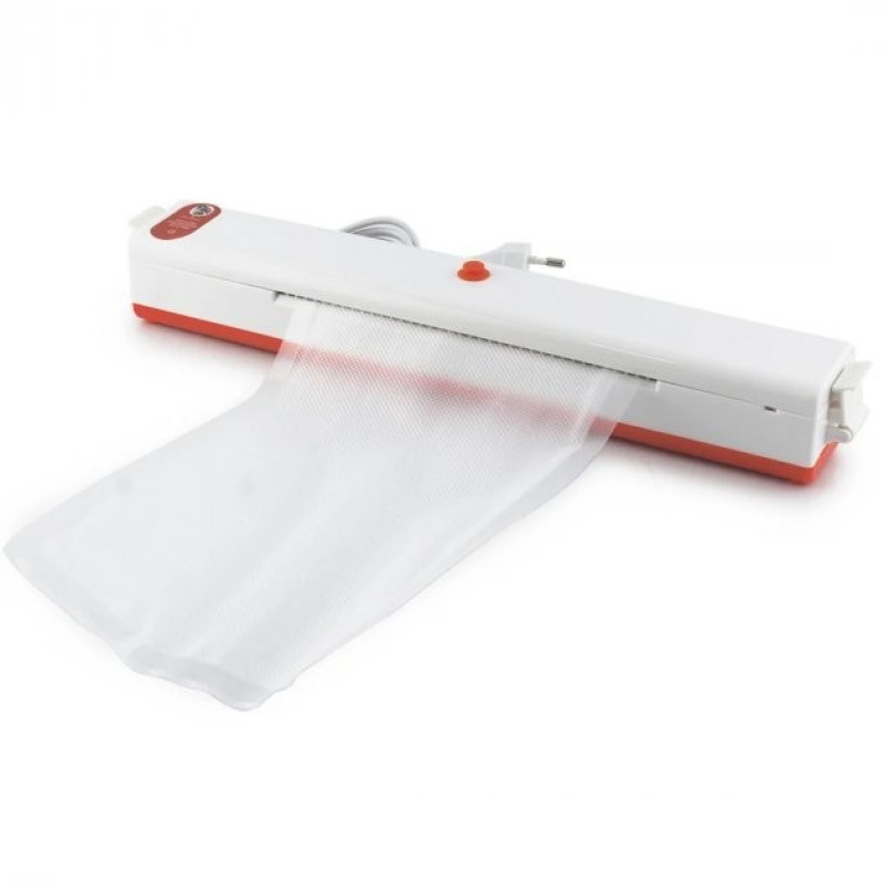 Вакуумний пакувальник побутовий для продуктів харчування Freshpack Pro TM-123 Білий-помаранчевий Вакуумний пакувальник побутовий для продуктів харчування Freshpack Pro TM-123 Білий-помаранчевий