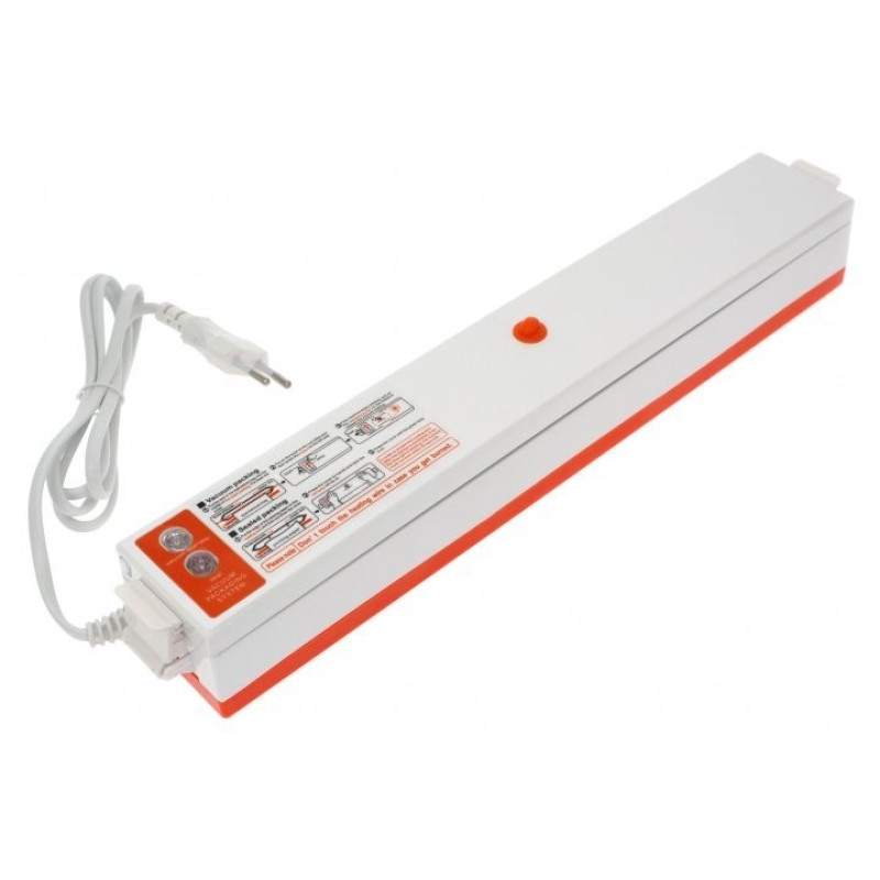 Вакуумний пакувальник побутовий для продуктів харчування Freshpack Pro TM-123 Білий-помаранчевий Вакуумний пакувальник побутовий для продуктів харчування Freshpack Pro TM-123 Білий-помаранчевий