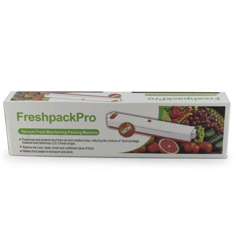 Вакуумний пакувальник побутовий для продуктів харчування Freshpack Pro TM-123 Білий-помаранчевий Вакуумний пакувальник побутовий для продуктів харчування Freshpack Pro TM-123 Білий-помаранчевий