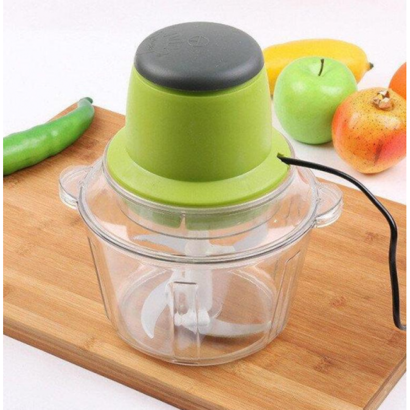 Блендер-подрібнювач кухонний універсальний для овочів, фруктів та м'яса Lightning Fast MC-11222 Салатовий