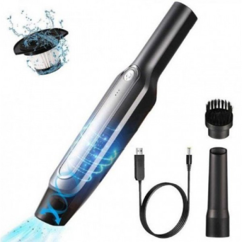 Пилосос автомобільний Car vacum cleaner з акумулятором чорний ws53218-1