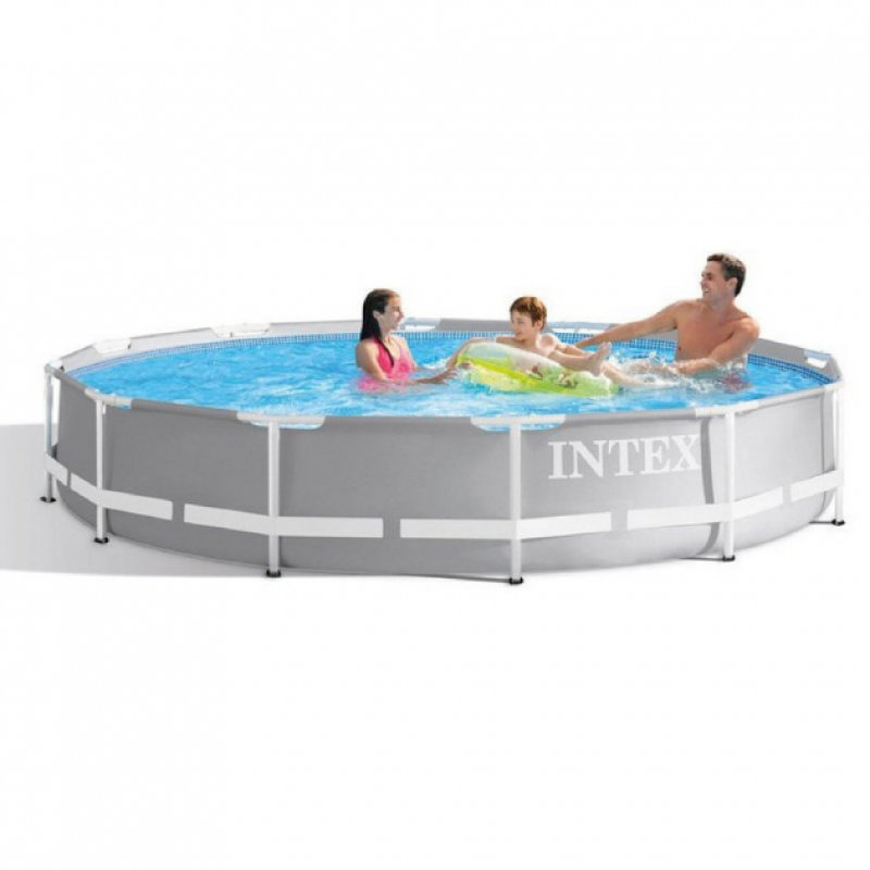 Каркасний басейн сімейний Intex 26710 366x76см 6503л Сірий