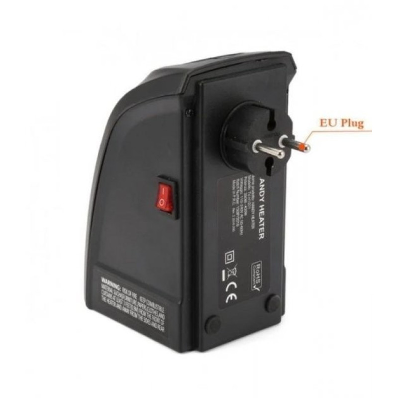 Кімнатний обігрівач економний та потужний з пультом та регулюванням температури Handy Heater 400Вт Black