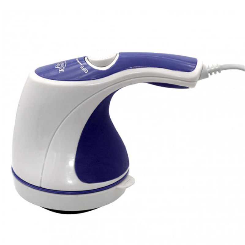 Портативний ручний масажер для всього тіла із 5 насадками Relax and Ton WJ-03 Біло-фіолетовий