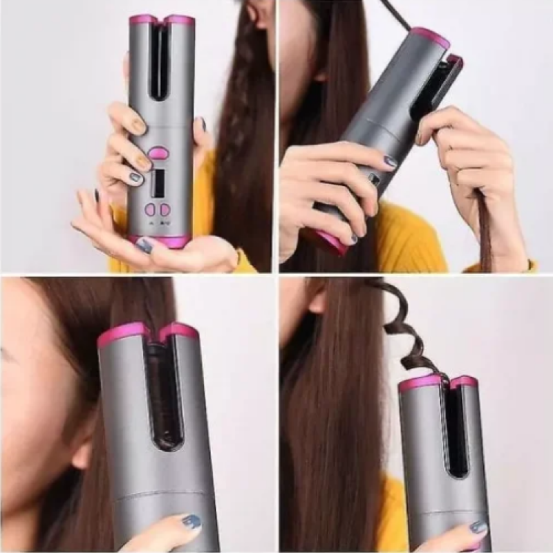 Бездротовий стайлер для завивки волосся з керамічним покриттям Ramindong Hair curler RD-60, grey