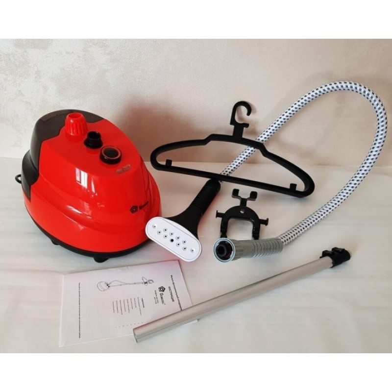 Вертикальний відпарювач для одягу ручний зі стійкою Domotec MS-5353 2000Вт 1.6л Червоний